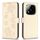 For Redmi Note 14 Pro 5G / Note 14 Pro+ 5G Four-leaf Embossed Leather Phone Case(Gold) For Redmi Note 14 Pro 5G / Note 14 Pro+ 5G Four-leaf Embossed Leather Phone Case(Gold)