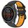 For Garmin Fenix 8 AMOLED 47mm Dual Color Quick Release Steel Buckle 22mm Silicone Watch Band(Black+Orange)