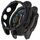 For Garmin Fenix 8 AMOLED 51mm Armor Hollow TPU Half Coverage Watch Protective Case(Black Blue) For Garmin Fenix 8 AMOLED 51mm Armor Hollow TPU Half Coverage Watch Protective Case(Black Blue)