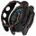 For Garmin Fenix 8 AMOLED 43mm Armor Hollow TPU Half Coverage Watch Protective Case(Black Red) For Garmin Fenix 8 AMOLED 43mm Armor Hollow TPU Half Coverage Watch Protective Case(Black Red)