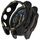 For Garmin Fenix 8 AMOLED 43mm Armor Hollow TPU Half Coverage Watch Protective Case(Black Green) For Garmin Fenix 8 AMOLED 43mm Armor Hollow TPU Half Coverage Watch Protective Case(Black Green)