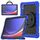 For Samsung Galaxy Tab S10 Ultra D Type Silicone Hybrid PC Tablet Case with Handle Holder(Blue) For Samsung Galaxy Tab S10 Ultra D Type Silicone Hybrid PC Tablet Case with Handle Holder(Blue)