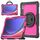 For Samsung Galaxy Tab S10 Ultra D Type Silicone Hybrid PC Tablet Case with Handle Holder(Rose Red PC) For Samsung Galaxy Tab S10 Ultra D Type Silicone Hybrid PC Tablet Case with Handle Holder(Rose Red PC)
