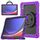 For Samsung Galaxy Tab S10 Ultra D Type Silicone Hybrid PC Tablet Case with Handle Holder(Purple) For Samsung Galaxy Tab S10 Ultra D Type Silicone Hybrid PC Tablet Case with Handle Holder(Purple)