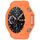 For Amazfit T-Rex3 Armor Hollow TPU Half Coverage Watch Case(Orange)