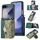 For Samsung Galaxy Z Flip6 POLA Multi-Card Slots Leaf Pattern Phone Case(Green) For Samsung Galaxy Z Flip6 POLA Multi-Card Slots Leaf Pattern Phone Case(Green)