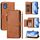 Per Nokia C10 / C20 Multi-Card Slots Zipper Wallet Custodia in pelle per telefono (marrone) Per Nokia C10 / C20 Multi-Card Slots Zipper Wallet Custodia in pelle per telefono (marrone)