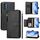 Per Nokia C300 Multi-Card Slots Zipper Wallet Custodia in pelle per telefono cellulare (nero)