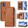 For Nokia C300 Multi-Card Slots Zipper Wallet Leather Phone Case(Brown)