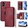 Per Sony Xperia 5 V Multi-Card Slots Zipper Wallet Custodia in pelle per telefono (rosso scuro) Per Sony Xperia 5 V Multi-Card Slots Zipper Wallet Custodia in pelle per telefono (rosso scuro)