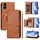 Per Sony Xperia 5 V Multi-Card Slots Zipper Wallet Custodia in pelle per telefono (marrone) Per Sony Xperia 5 V Multi-Card Slots Zipper Wallet Custodia in pelle per telefono (marrone)