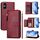 Per Sony Xperia 5 VI Multi-Card Slots Zipper Wallet Custodia in pelle per telefono (rosso scuro) Per Sony Xperia 5 VI Multi-Card Slots Zipper Wallet Custodia in pelle per telefono (rosso scuro)