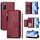 Per Sony Xperia 10 V Multi-Card Slots Zipper Wallet Custodia in pelle per telefono (rosso scuro) Per Sony Xperia 10 V Multi-Card Slots Zipper Wallet Custodia in pelle per telefono (rosso scuro)