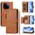 Per vivo iQOO Z9 / Z9 Turbo Multi-Card Slots Zipper Wallet Custodia in pelle per telefono (marrone) Per vivo iQOO Z9 / Z9 Turbo Multi-Card Slots Zipper Wallet Custodia in pelle per telefono (marrone)