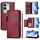 Per vivo V29e 5G / Y200 5G Custodia per telefono in pelle con cerniera e slot multi-scheda globali (rosso scuro) Per vivo V29e 5G / Y200 5G Custodia per telefono in pelle con cerniera e slot multi-scheda globali (rosso scuro)