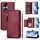 Per Honor 70 Pro Multi-Card Slots Zipper Wallet Custodia in Pelle per Telefono (Rosso Scuro) Per Honor 70 Pro Multi-Card Slots Zipper Wallet Custodia in Pelle per Telefono (Rosso Scuro)