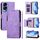 Per Honor 90 Lite / X50i Multi-Card Slots Zipper Wallet Custodia per telefono in pelle (viola) Per Honor 90 Lite / X50i Multi-Card Slots Zipper Wallet Custodia per telefono in pelle (viola)
