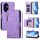 Per Honor 200 Multi-Card Slots Zipper Wallet Custodia in pelle per telefono (viola) Per Honor 200 Multi-Card Slots Zipper Wallet Custodia in pelle per telefono (viola)