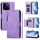 Per Honor 200 Smart Global Multi-Card Slots Portafoglio con cerniera Custodia in pelle per telefono (viola) Per Honor 200 Smart Global Multi-Card Slots Portafoglio con cerniera Custodia in pelle per telefono (viola)