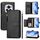 Per Honor Magic6 Pro 5G Global Multi-Card Slots Zipper Wallet Custodia in pelle per telefono (nero)