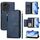 Custodia per telefono in pelle con cerniera per Honor Play 50 con più slot per carte (blu) Custodia per telefono in pelle con cerniera per Honor Play 50 con più slot per carte (blu)