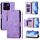Per Honor X6a 4G Multi-Card Slots Zipper Wallet Custodia in pelle per telefono (viola) Per Honor X6a 4G Multi-Card Slots Zipper Wallet Custodia in pelle per telefono (viola)