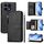 Per Honor X8a Global Multi-Card Slots Zipper Wallet Custodia in pelle per telefono (nero)