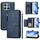 Per Honor X8b 4G Global Multi-Card Slots Zipper Wallet Custodia in pelle per telefono (blu)