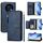 Per Honor X30 5G / X9 4G / X9 5G Custodia per telefono in pelle con cerniera e slot multi-scheda (blu)