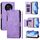 Per Honor X30 5G / X9 4G / X9 5G Custodia per telefono in pelle con cerniera e slot multi-scheda (viola)