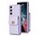 Per Samsung Galaxy S23 5G Portafoglio con fibbia in metallo verticale Custodia in pelle romboidale (viola) Per Samsung Galaxy S23 5G Portafoglio con fibbia in metallo verticale Custodia in pelle romboidale (viola)