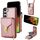 Per Samsung Galaxy S23 5G Custodia a portafoglio con scheda hardware con cerniera (oro rosa) Per Samsung Galaxy S23 5G Custodia a portafoglio con scheda hardware con cerniera (oro rosa)