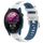 Per Garmin Forerunner 255 22mm Cinturino sportivo in silicone con fibbia in acciaio bicolore (bianco + blu) Per Garmin Forerunner 255 22mm Cinturino sportivo in silicone con fibbia in acciaio bicolore (bianco + blu)
