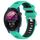 Per Garmin Forerunner 255 Music 22mm Cinturino sportivo in silicone con fibbia in acciaio bicolore (lago blu + nero) Per Garmin Forerunner 255 Music 22mm Cinturino sportivo in silicone con fibbia in acciaio bicolore (lago blu + nero)