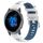 Per Garmin Venu 2 22mm cinturino sportivo in silicone con fibbia in acciaio bicolore (bianco + blu) Per Garmin Venu 2 22mm cinturino sportivo in silicone con fibbia in acciaio bicolore (bianco + blu)