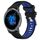 Per Garmin Venu 2 22mm cinturino sportivo in silicone con fibbia in acciaio bicolore (nero + blu) Per Garmin Venu 2 22mm cinturino sportivo in silicone con fibbia in acciaio bicolore (nero + blu)