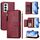 For OPPO Reno12 5G Global Multi-Card Slots Zipper Wallet Leather Phone Case(Dark Red) For OPPO Reno12 5G Global Multi-Card Slots Zipper Wallet Leather Phone Case(Dark Red)