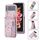 For Samsung Galaxy Z Flip3 5G POLA Rose Pattern Multi-Card Slots Zipper Wallet Phone Case(Purple) For Samsung Galaxy Z Flip3 5G POLA Rose Pattern Multi-Card Slots Zipper Wallet Phone Case(Purple)