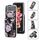 For Samsung Galaxy Z Flip3 5G POLA Rose Pattern Multi-Card Slots Zipper Wallet Phone Case(Black) For Samsung Galaxy Z Flip3 5G POLA Rose Pattern Multi-Card Slots Zipper Wallet Phone Case(Black)