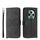 Per OPPO Reno12 F 4G / 5G / F27 India Custodia in pelle con motivo floreale in rilievo (nero)