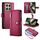 Per Xiaomi 14T Custodia in pelle con cerniera e nove slot per carte di credito (rosso) Per Xiaomi 14T Custodia in pelle con cerniera e nove slot per carte di credito (rosso)
