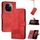 Per vivo iQOO Z9s Pro / T3 Pro 5G India Custodia per telefono in pelle con chiusura a scatto Cubic Skin Feel (rosso) Per vivo iQOO Z9s Pro / T3 Pro 5G India Custodia per telefono in pelle con chiusura a scatto Cubic Skin Feel (rosso)
