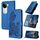 Per vivo iQOO Z9s / V40e India Datura Flower Embossed Flip Custodia in pelle per telefono (blu)