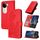 Per vivo iQOO Z9s / V40e India Datura Flower Embossed Flip Custodia in pelle per telefono (rosso)