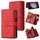 Per Samsung Galaxy S25 / S24 5G Custodia in pelle con cerniera e slot per schede multiple, effetto pelle (rosso) Per Samsung Galaxy S25 / S24 5G Custodia in pelle con cerniera e slot per schede multiple, effetto pelle (rosso)