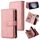 Per Samsung Galaxy S25 / S24 5G Custodia in pelle con cerniera e slot per schede multiple, effetto pelle (rosa) Per Samsung Galaxy S25 / S24 5G Custodia in pelle con cerniera e slot per schede multiple, effetto pelle (rosa)