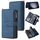 Per Samsung Galaxy S25 / S24 5G Custodia in pelle con cerniera e slot per schede multiple, effetto pelle (blu) Per Samsung Galaxy S25 / S24 5G Custodia in pelle con cerniera e slot per schede multiple, effetto pelle (blu)
