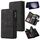Per Samsung Galaxy S25+ / S24+ 5G Custodia in pelle con cerniera e slot per schede multiple (nero) Per Samsung Galaxy S25+ / S24+ 5G Custodia in pelle con cerniera e slot per schede multiple (nero)
