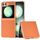 Per Samsung Galaxy Z Flip6 Custodia per telefono con copertura totale in pelle PU e telaio galvanico (arancione) Per Samsung Galaxy Z Flip6 Custodia per telefono con copertura totale in pelle PU e telaio galvanico (arancione)