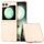 Per Samsung Galaxy Z Flip6 Custodia per telefono con copertura totale in pelle PU e telaio galvanico (rosa pesca) Per Samsung Galaxy Z Flip6 Custodia per telefono con copertura totale in pelle PU e telaio galvanico (rosa pesca)